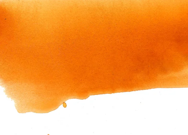 Πορτοκαλί Φόντο Αφηρημένη Υδατογραφία Χειροποίητη Εικόνα — Φωτογραφία Αρχείου