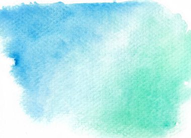 Yeşil arka suluboya plan. El çizimi boyalı.