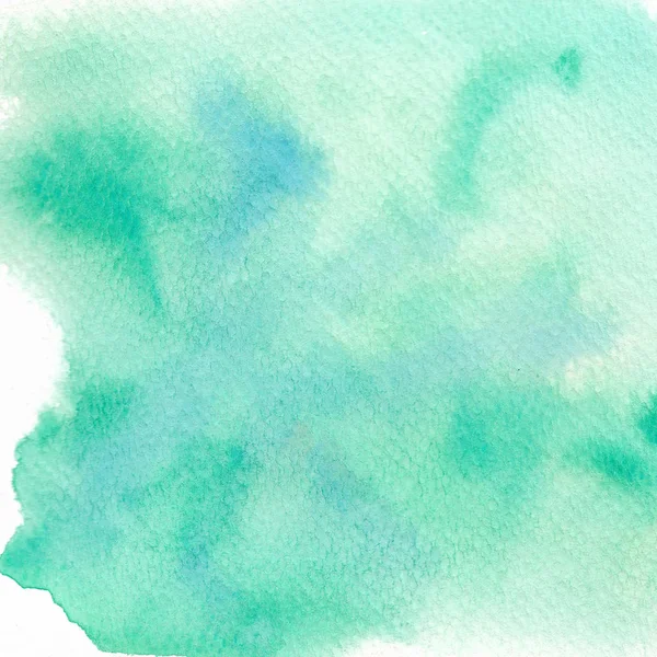 Fundo Aquarela Abstrato Verde Ilustração Pintada Mão — Fotografia de Stock