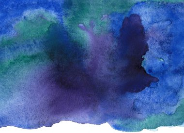 Uzay suluboya arka plan, suluboya gökada el boyama, boyalı illüstrasyon.