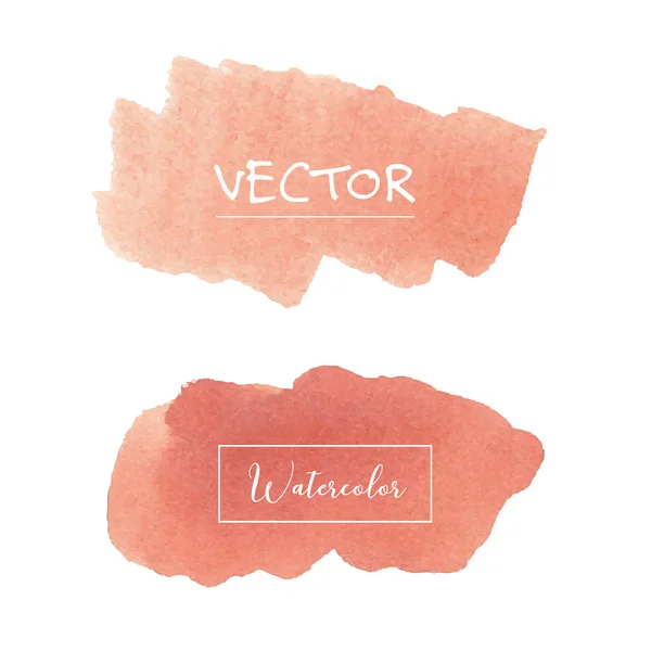 Persika Akvarell Bakgrunden Pastell Akvarell Logotyp Vektorillustration — Stock vektor