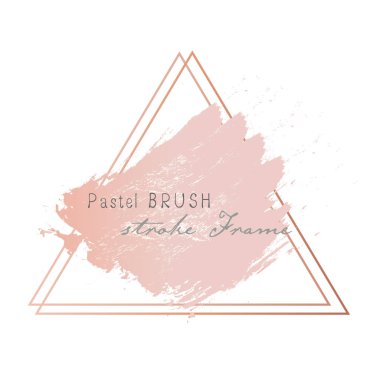 Pastel fırça darbeleri çerçeve. Vektör çizim.