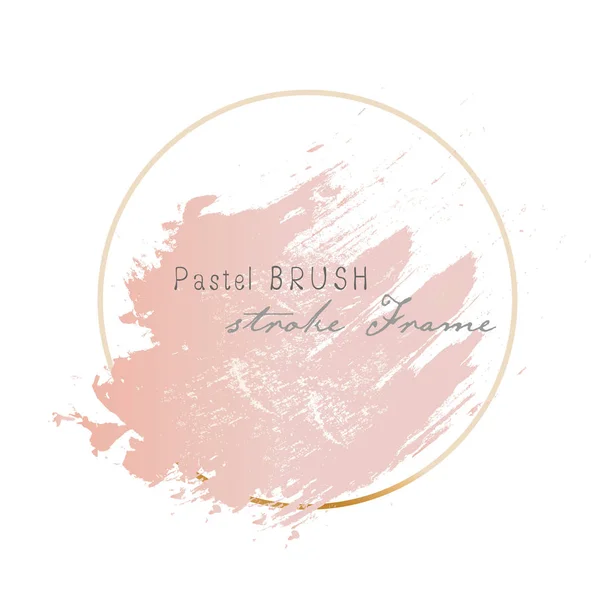 Pastel fırça darbeleri çerçeve. Vektör çizim.