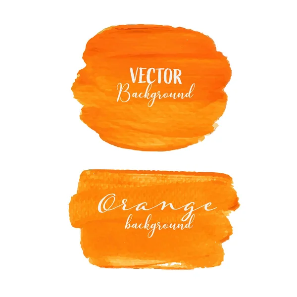 Orange Brush Stroke Isolated White Background Vector Illustration — Stock Vector