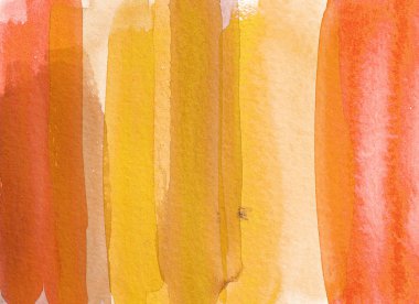 Turuncu suluboya arka plan. Elle çizilmiş illüstrasyon.