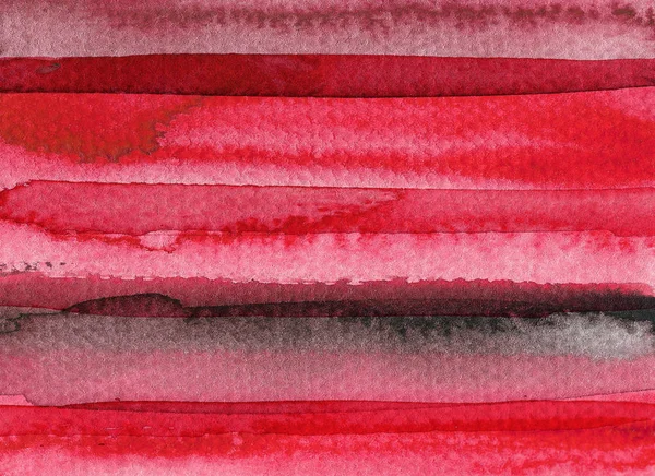 Fond Aquarelle Abstrait Rouge Illustration Dessinée Main — Photo