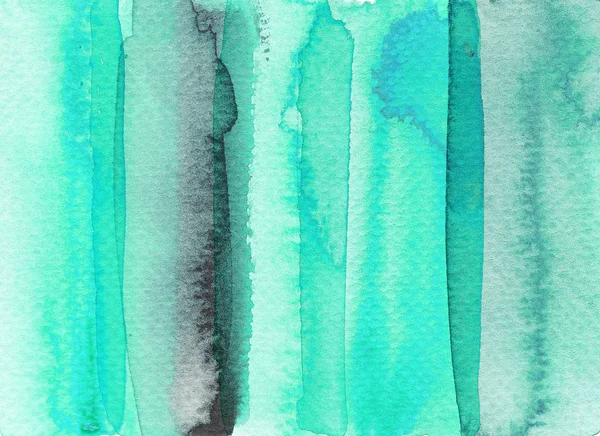 Mint Green Abstract Watercolor Background Hand Drawn Illustration — Stockfoto