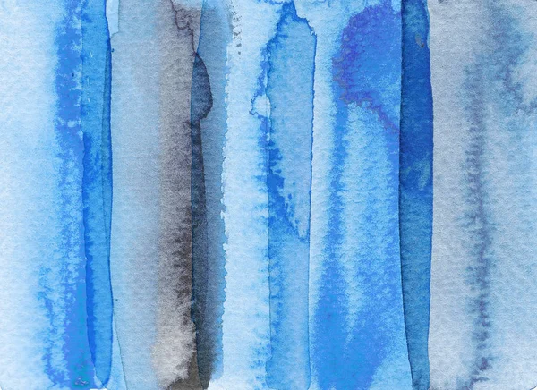 Blauwe Abstract Aquarel Achtergrond Hand Getekende Illustratie — Stockfoto