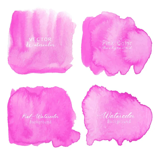 Rózsaszín Absztrakt Akvarell Háttér Akvarell Elem Kártya Vektoros Illusztráció — Stock Vector