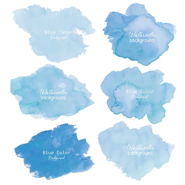 Blauw Abstract Aquarel Achtergrond Aquarel Element Voor Kaart Vectorillustratie — Stockvector