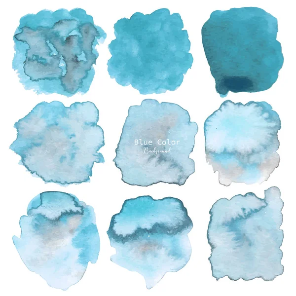 Blauer Abstrakter Aquarellhintergrund Aquarell Element Für Karte Vektorillustration — Stockvektor