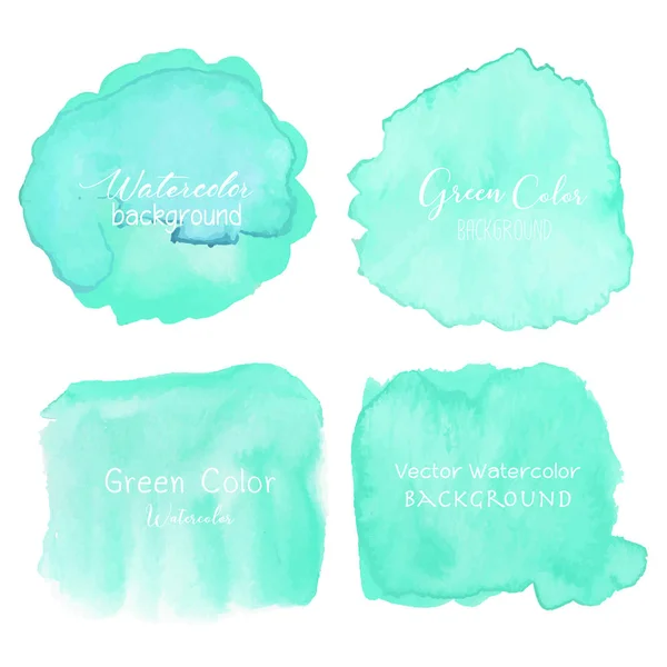 Groene Abstract Aquarel Achtergrond Aquarel Element Voor Kaart Vectorillustratie — Stockvector