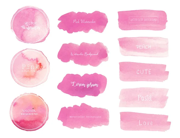 Pembe suluboya, Pastel suluboya logo, vektör çizim.