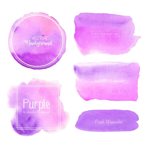 Fond Aquarelle Violet Logo Aquarelle Pastel Illustration Vectorielle — Image vectorielle