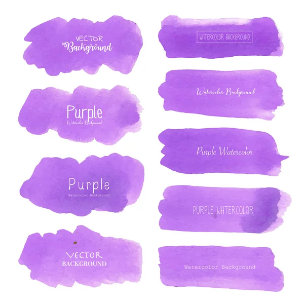 Fond Aquarelle Violet Logo Aquarelle Pastel Illustration Vectorielle — Image vectorielle