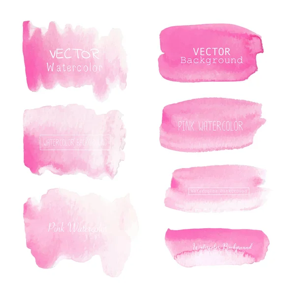 Rosa Aquarell Hintergrund Pastellfarbenes Aquarell Logo Vektorillustration — Stockvektor