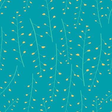 Çiçeksiz Desenli Arkaplan. Vektör İllüstrasyonu.