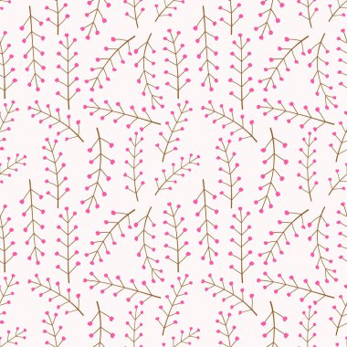 Çiçeksiz Desenli Arkaplan. Vektör İllüstrasyonu.