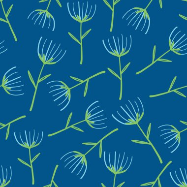 Çiçeksiz Desenli Arkaplan. Vektör İllüstrasyonu.