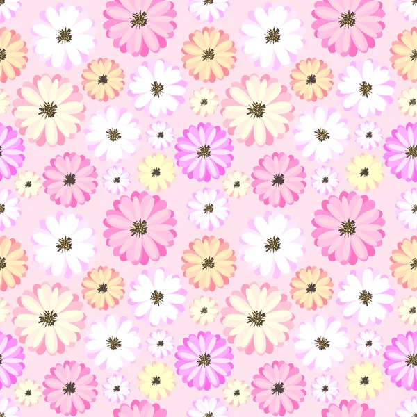 Fondo Patrón Sin Costura Flor Ilustración Vectorial — Vector de stock