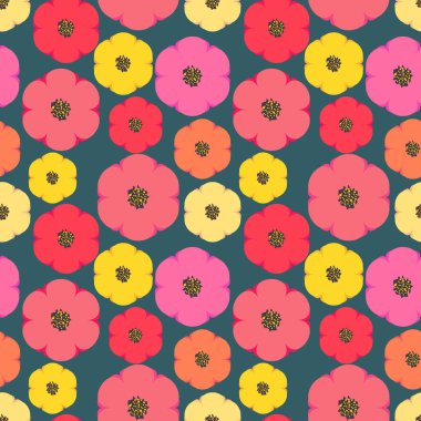 Çiçeksiz Desenli Arkaplan. Vektör İllüstrasyonu.