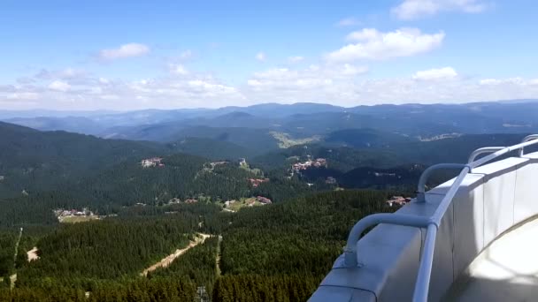 Vue Terrasse Tour Communication Snezhanka Vue Panoramique Sur Station Ski — Video