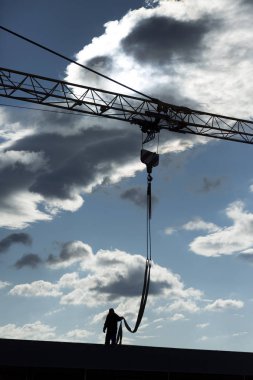 İnşaat işçisi siluet