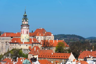 Cesky Krumlov, Çek Cumhuriyeti için tarihi merkezinin güzel panoramik.