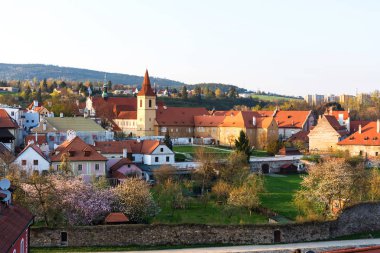 Güzel panoramik Minorites Cesky Krumlov, Çek Cumhuriyeti için Manastırı.