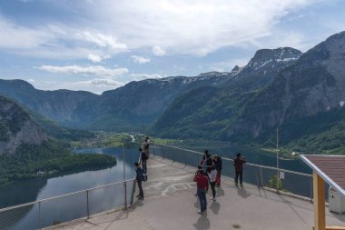 Hallstatt, Austria - May 2, 2018: Skywalk of Hallstatt. World Heritage View in Hallstatt Austria clipart