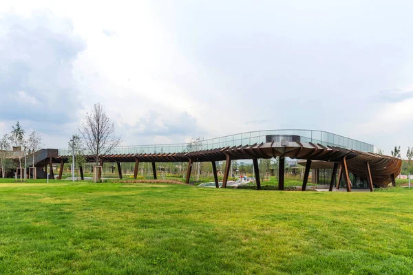 Moscú Rusia Julio 2018 Vista Panorámica Del Parque Tiufielieva Roshcha — Foto de Stock