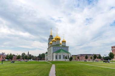 Tula, Rusya Federasyonu - Temmuz 28,2018: varsayım Katedrali ve çan kulesi Tula Kremlin'in.
