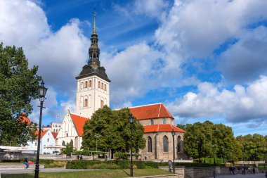 Tallinn, Estonia - August 27, 2018: St. Nicholas Church and Museum Niguliste kirik in Tallinn, Estonia
