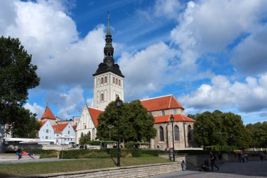 Tallinn, Estonia - August 27, 2018: St. Nicholas Church and Museum Niguliste kirik in Tallinn, Estonia