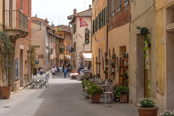 San Quirico Orcia Ιταλία Απριλίου 2018 Street View Της Σαν — Φωτογραφία Αρχείου