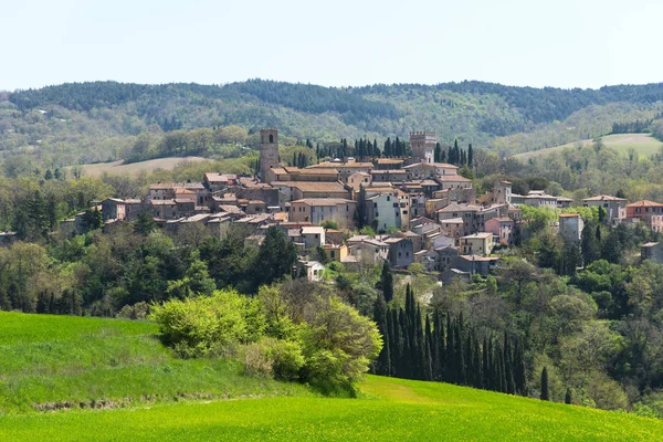 San Casciano Dei Bagni Talya Nın Güzel Köylerinden Küçük Bir — Stok fotoğraf