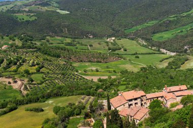 Toskana, Italya inanılmaz bahar renkli manzara.