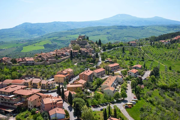 Vista panorâmica incrível da Castiglione d 'Orcia. Itália — Fotografia de Stock