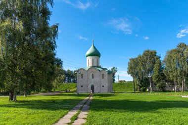 Pereslavl-Zalessky, Rusya-5 Ağustos 2018: Spaso-Preobrazhensky Katedrali, Pereslavl-Zalessky, Rusya 'nın altın halkası.