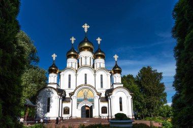 Pereslavl-Zalessky, Rusya-5 Ağustos 2018: Rusya 'nın Yaroslavl bölgesinde Pereslavl Zalessky 'de Nikolsky kadın Manastırı