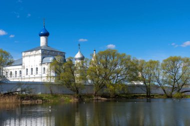 Pereslavl-Zalessky, Rusya'daki Troitse-Danilov Manastırı'nın panoramik manzarası. Rusya'nın Altın Yüzüğü.