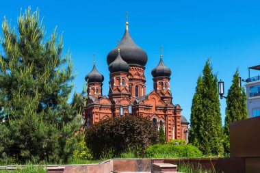 Rusya, Tula 'daki Kutsal Varsayım Katedrali' nin güzel manzarası.