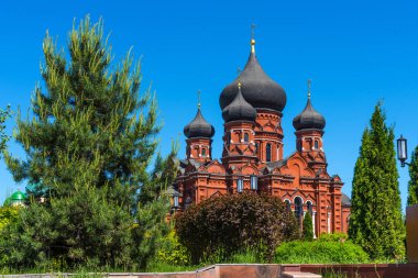 Rusya, Tula 'daki Kutsal Varsayım Katedrali' nin güzel manzarası.