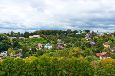 Vladimir, Rusya'nın panoramik yaz manzarası. Rusya'nın Altın Yüzüğü.