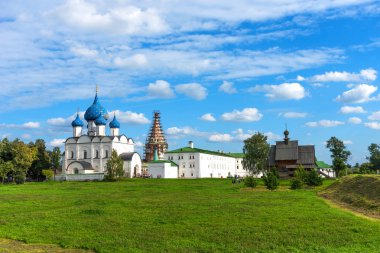 Suzdal, Rusya'da Suzdal Kremlin panoramik görünümü. Rusya'nın Altın Yüzüğü