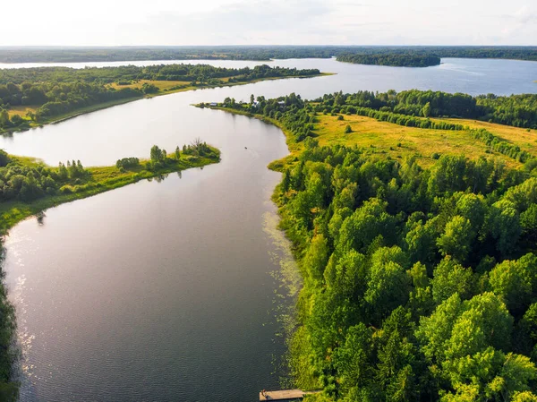 파노라마의 러시아의 Tver Oblast 지역에 러시아 중부에서 호수이다 피카소 — 스톡 사진