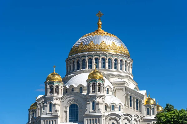 Kronstadt Rusya Daki Aziz Niklas Donanma Katedrali Nin Kubbesi Kronstadt — Stok fotoğraf
