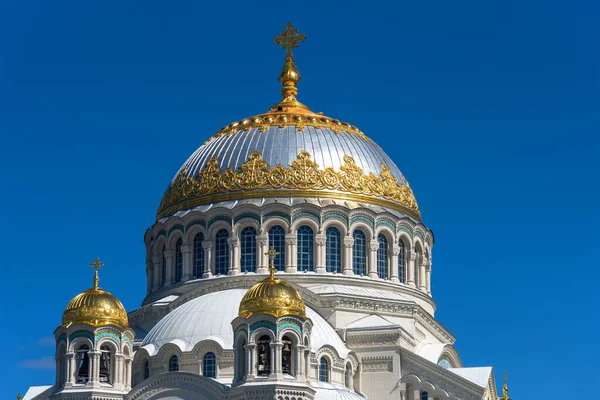 Kronstadt Rusya Daki Aziz Niklas Donanma Katedrali Nin Kubbesi Kronstadt — Stok fotoğraf