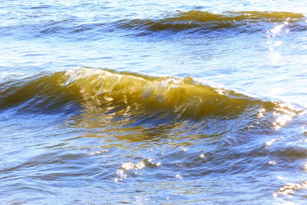 Riflesso Luce Onda Del Mare Giorno Soleggiato Lucente — Foto Stock