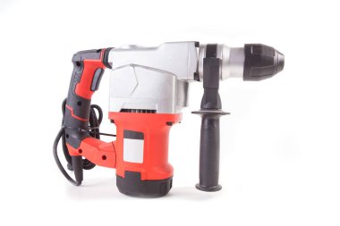 büyük güçlü modern matkap - beyaz arka plan üzerinde izole perforator